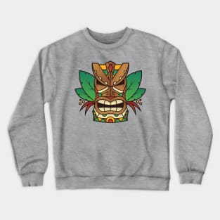 Funny Tribal Tiki Head Crewneck Sweatshirt